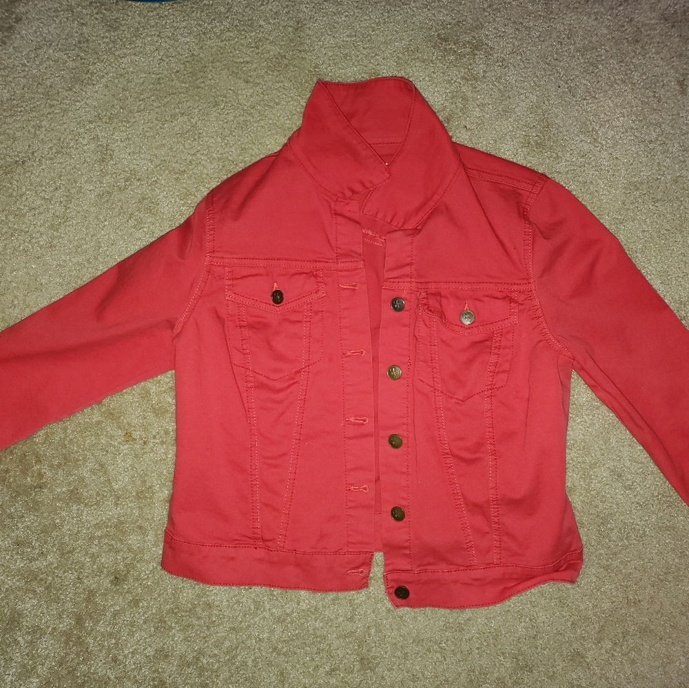 True Freedom Red Denim Jacket
